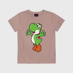 Футболка хлопковая детская Yoshi, цвет: пыльно-розовый