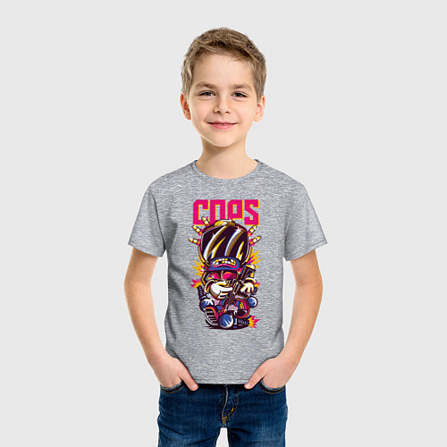 Детская футболка Полицейский / Меланж – фото 3