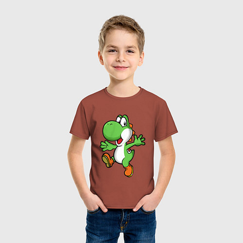 Детская футболка Mario Yoshi / Кирпичный – фото 3