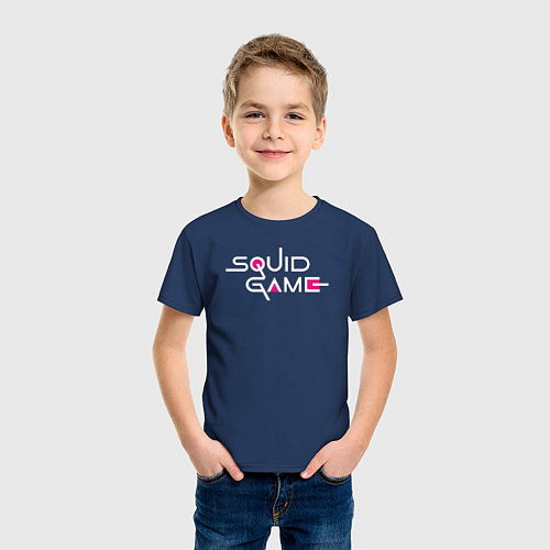 Детская футболка Squid Game: Logo / Тёмно-синий – фото 3