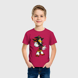 Футболка хлопковая детская S Hedgehog, цвет: маджента — фото 2