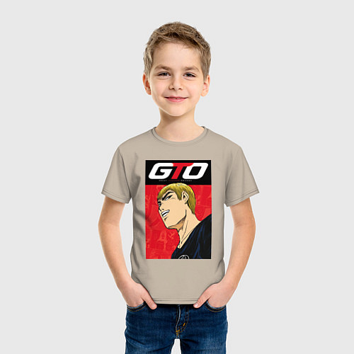 Детская футболка GTО / Миндальный – фото 3