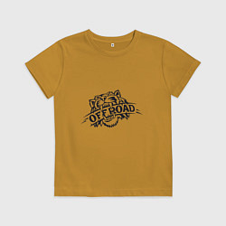 Футболка хлопковая детская Off - Road, цвет: горчичный