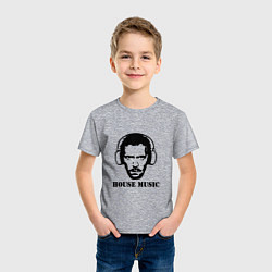 Футболка хлопковая детская Dr House music, цвет: меланж — фото 2