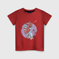 Футболка хлопковая детская Zombie Heart, цвет: красный