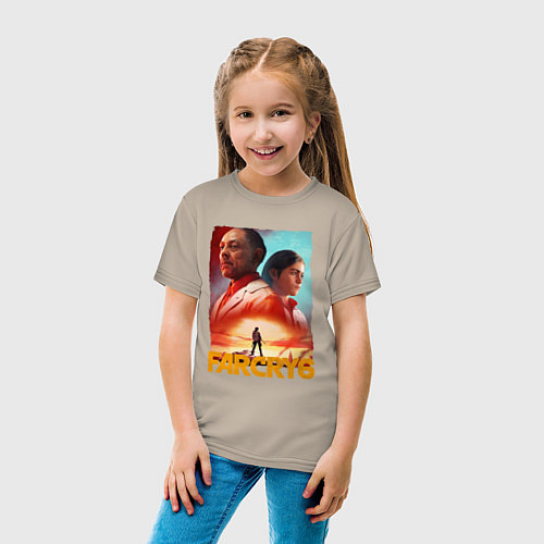 Детская футболка FAR CRY 6 ФАР КРАЙ 6 ПОСТЕР / Миндальный – фото 4