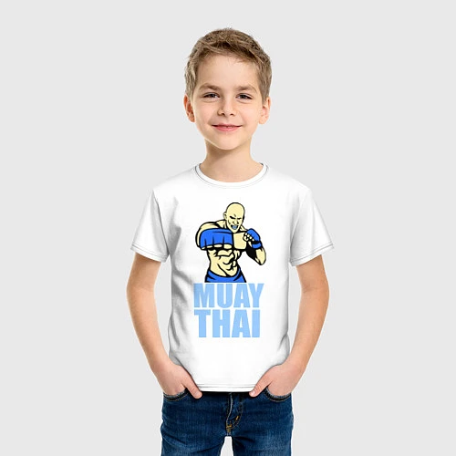 Детская футболка Muay Thai Boxer / Белый – фото 3