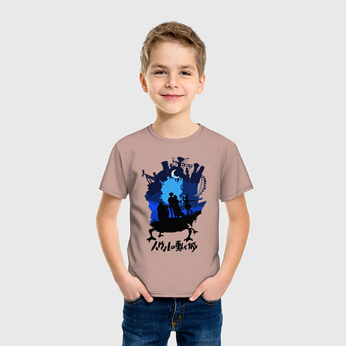 Детская футболка Ходячий Замок Хаула / Пыльно-розовый – фото 3