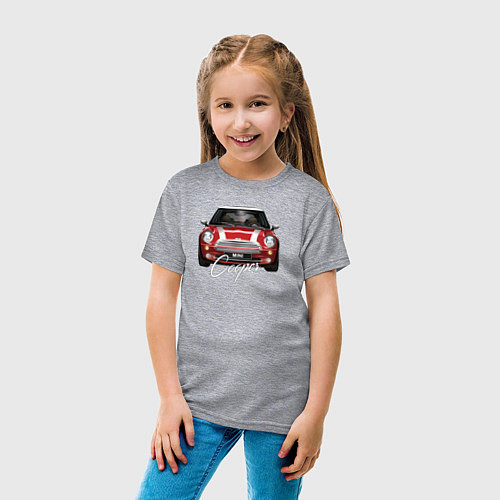Детская футболка Авто Mini Cooper / Меланж – фото 4
