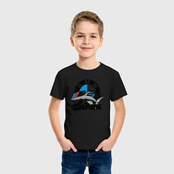 Футболка хлопковая детская BMW SHARK, цвет: черный — фото 2