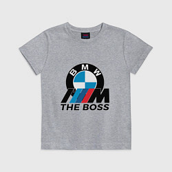 Футболка хлопковая детская BMW BOSS, цвет: меланж