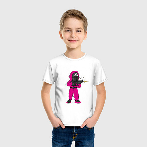 Детская футболка ИГРА В КАЛЬМАРА SQUID GAME / Белый – фото 3