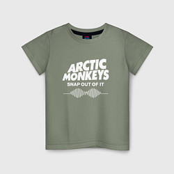 Футболка хлопковая детская Arctic Monkeys, группа, цвет: авокадо