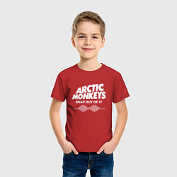 Футболка хлопковая детская Arctic Monkeys, группа, цвет: красный — фото 2
