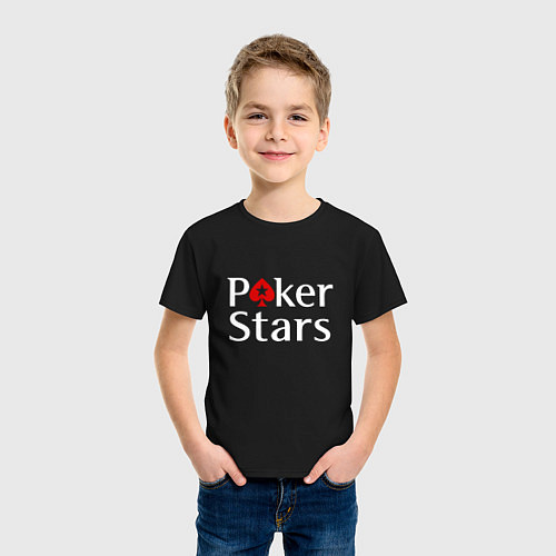 Детская футболка PokerStars логотип / Черный – фото 3