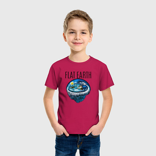 Детская футболка The Flat Earth / Маджента – фото 3