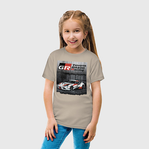 Детская футболка Toyota Gazoo Racing Team / Миндальный – фото 4