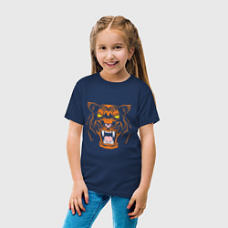 Футболка хлопковая детская Mood Tiger, цвет: тёмно-синий — фото 2