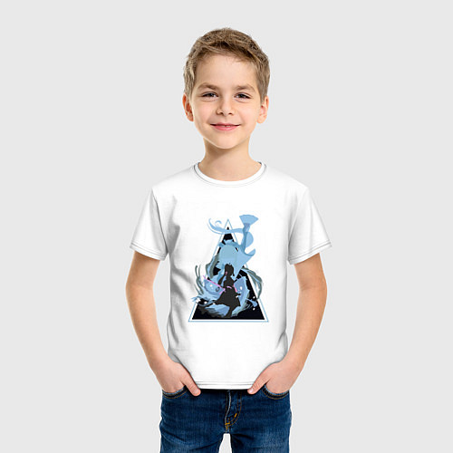 Детская футболка Genshin Impact AyakaАяка / Белый – фото 3