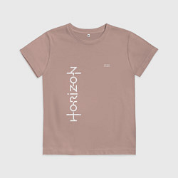 Футболка хлопковая детская HORIZON ZERO DAWN WHITE LOGO, цвет: пыльно-розовый