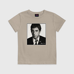 Футболка хлопковая детская Аль Пачино Al Pacino, цвет: миндальный