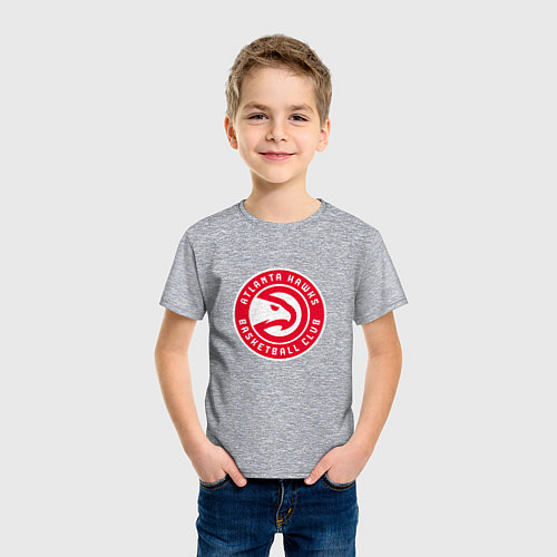 Детская футболка Атланта Хокс логотип / Меланж – фото 3