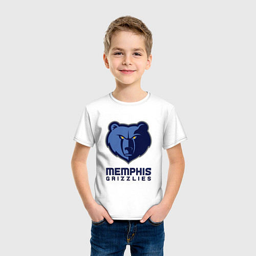 Детская футболка Мемфис Гриззлис, Memphis Grizzlies / Белый – фото 3