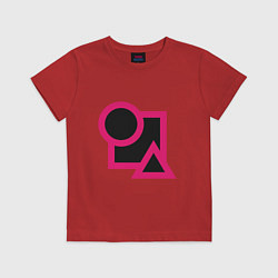 Футболка хлопковая детская Pink Black Game, цвет: красный
