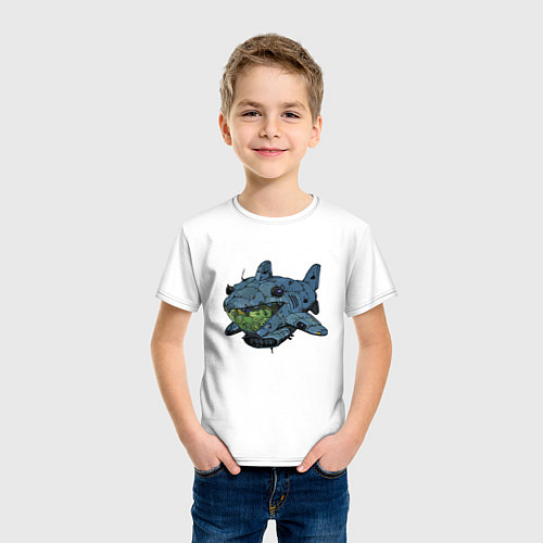 Детская футболка Жаба - капитан подводной лодки / Белый – фото 3