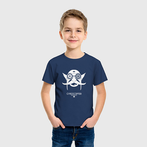 Детская футболка Aurel Vlaicu Гирокоптер из Доты 2 / Тёмно-синий – фото 3