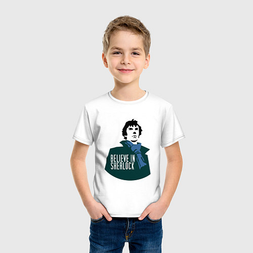 Детская футболка Шерлок 2024 / Белый – фото 3