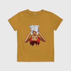 Футболка хлопковая детская Эдвард Вонг, цвет: горчичный