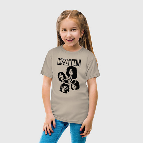 Детская футболка Участники группы Led Zeppelin / Миндальный – фото 4