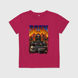 Футболка хлопковая детская DOOM 64, цвет: маджента