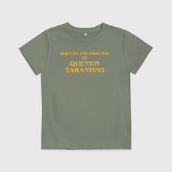 Футболка хлопковая детская Directed by Quentin Tarantino, цвет: авокадо