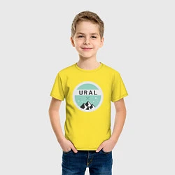 Футболка хлопковая детская УРАЛ 01, цвет: желтый — фото 2