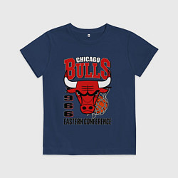 Футболка хлопковая детская Chicago Bulls NBA, цвет: тёмно-синий