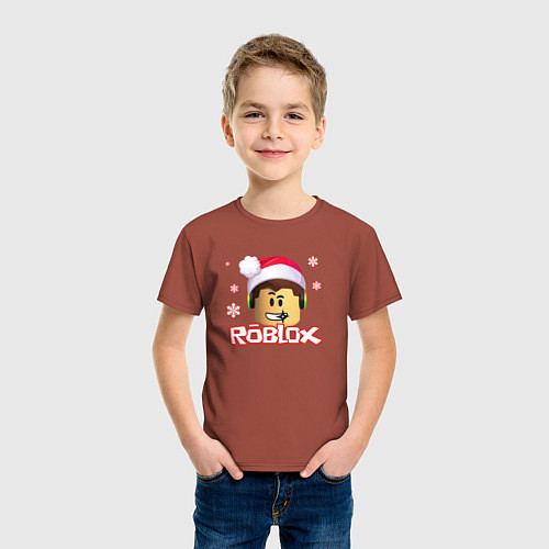 Детская футболка ROBLOX НОВЫЙ ГОД 2022 / Кирпичный – фото 3
