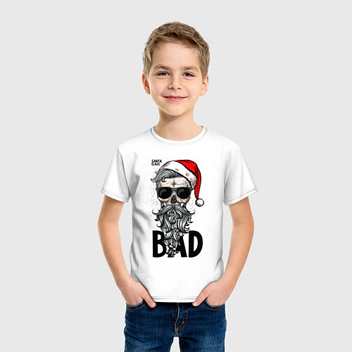 Детская футболка SANTA CLAUS BAD / Белый – фото 3