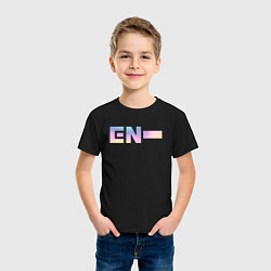 Футболка хлопковая детская EN- ENHYPEN, цвет: черный — фото 2