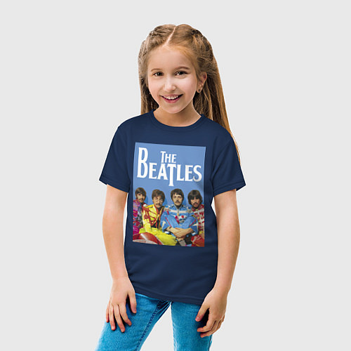 Детская футболка The Beatles - world legend! / Тёмно-синий – фото 4