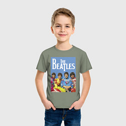 Футболка хлопковая детская The Beatles - world legend!, цвет: авокадо — фото 2
