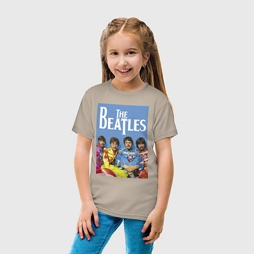 Детская футболка The Beatles - world legend! / Миндальный – фото 4