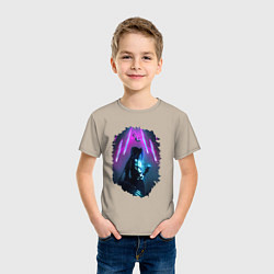 Футболка хлопковая детская ДЖИНКС, ЛИГА ЛЕГЕНД ARCANE JINX, цвет: миндальный — фото 2