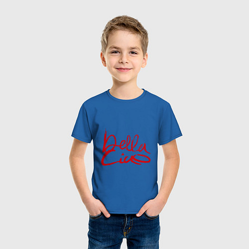 Детская футболка Bella - Ciao / Синий – фото 3