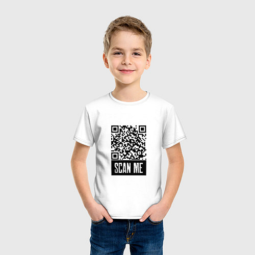 Детская футболка QR Scan / Белый – фото 3