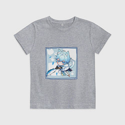 Футболка хлопковая детская Котик Чун Юй в деле, цвет: меланж