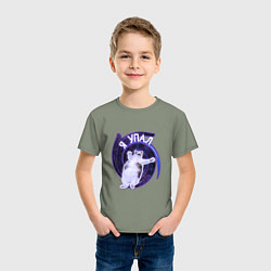 Футболка хлопковая детская Я упал, цвет: авокадо — фото 2