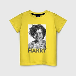 Футболка хлопковая детская Harry Styles, цвет: желтый