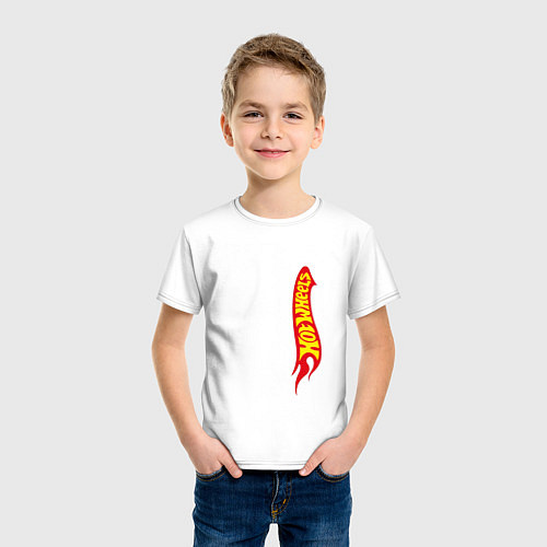 Детская футболка Эмблема Hot Wheels / Белый – фото 3